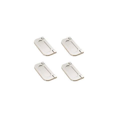 Poignées invisibles Sollbry (lot de 4), bouton de tiroir en acier, poignées invisibles, poignée de meuble, poignée de tiroir rectangulaire, poignée de meuble de cuisine, poignée de placard (1/4)