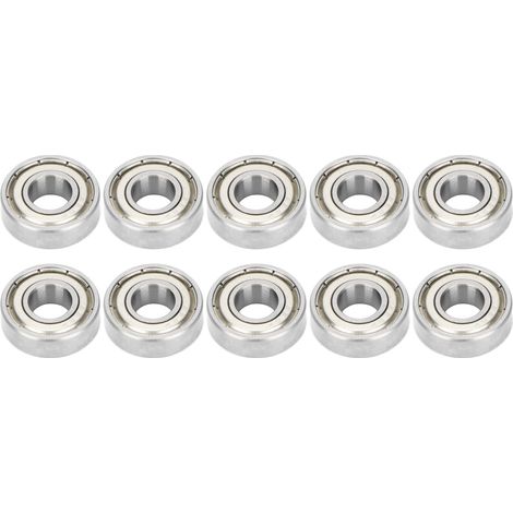 Lot de 10 roulements à billes radiaux étanches double, haute vitesse 698Z - alésage 8mm, diamètre extérieur 19mm, épaisseur 6mm (1/5)