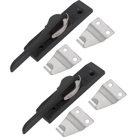 115 mm Lange Halbmondart Rechtshändige Schraube Feste Fensterschärfesperre Dunkelgrau 2tlg (1/5)