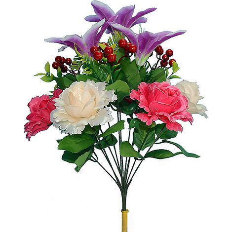 Fleurs Artificielles pour la Décoration Bouquet de Fleurs de Printemps pour L'arrangement Pièce Maîtresse de Mariage Fête Maison (Z) (1/5)