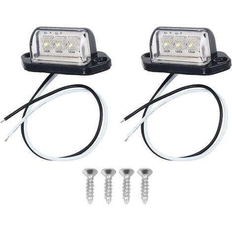 Éclairage de plaque d'immatriculation LED universel 12V/24V pour voiture, remorque, véhicule. (1/4)
