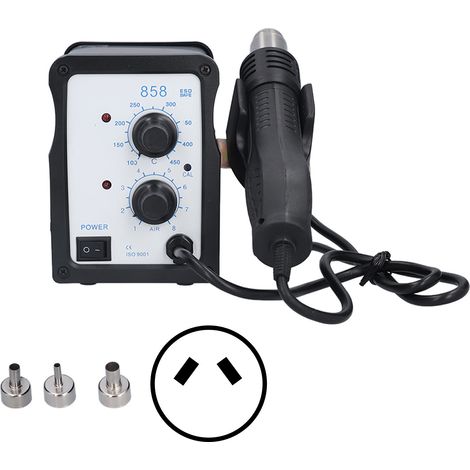 Station de soudage et déssoudage SMD numérique LED, pistolet à air chaud pour séchage, prise AU 220V (1/5)