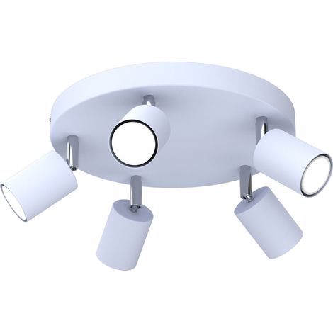 Plafonnier moderne bleu Luminex Fun 5 spots orientables GU10 (1/5)