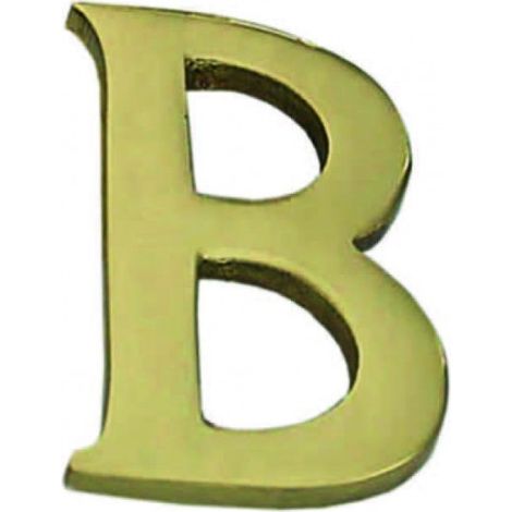 Lettera alfabeto b in ottone lucido