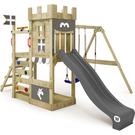 Spielturm Wickey RoyalFlyer mit Schaukel und Sandkasten in Anthrazit