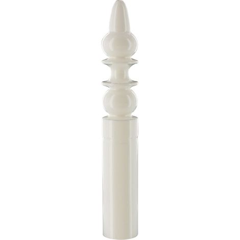 Rustikale Steckerabdeckung Nr. 3 Stahl BROS für Stecker 13x82 - weiß epoxidiert - 3A1380A