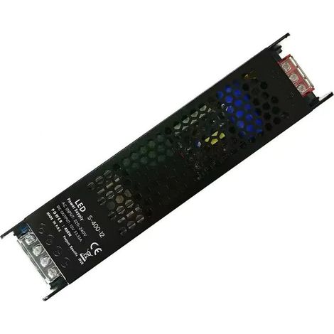 Silumen – Transformateur pour luminaire 400W 12V 33A – Tension 220V AC/DC – Indice de protection IP20 – Compatible rubans LED 12V - DC 33 A (1/5)