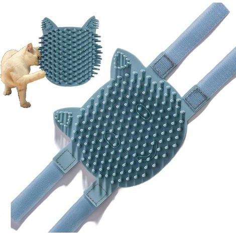 Peigne auto-peignoir pour chats et animaux de compagnie - gant de massage multifonctionnel, idéal pour détendre chats et chiens, picots en silicone ultra doux, pratique pour l'épilation et la c (1/4)
