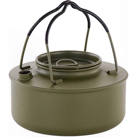 Bouilloire de camping légère en acier inoxydable pour la randonnée - Théière et cafetière portable 0,9 L (1/5)