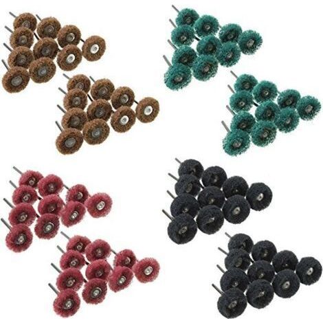 80 pièces disque de polissage abrasif tampons de polissage marron 1 "80 grain 150 grain 240 grain 300 grain 80 pièces pour outils rotatifs Dremel - RWDisques de polissage (1/5)
