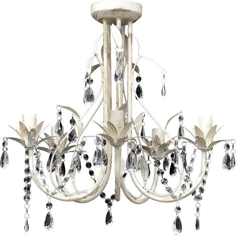 vidaXL Lampada da Soffitto Lampadario in Cristallo con 5