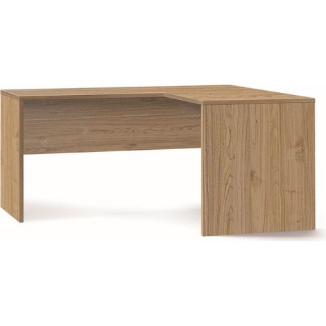 Bureau d'angle droit 160L x 150P x H76 – Finition noyer – Sarmog (1/2)