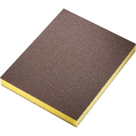 Siasponge 2 et 4 faces SIA ABRASIVES - 2 faces - 120 x 98 x 13 - Fin - jaune