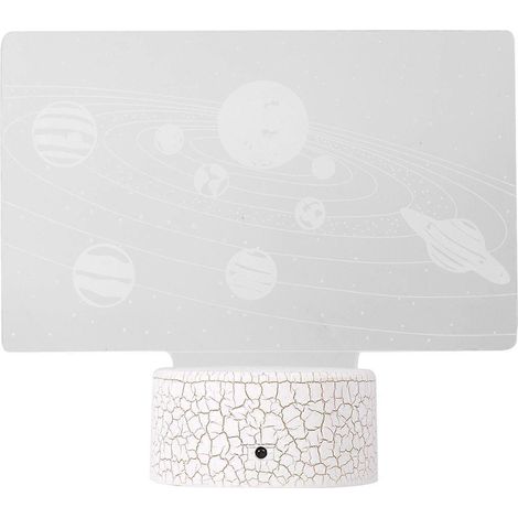 Veilleuse LED 3D, lampe de bureau 3D, lampe de table en acrylique, lampe à illusion d'optique 3D du système solaire, veilleuse LED originale (1/5)
