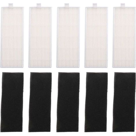 Lot de 5 éponge + 5 pièces filtre HEPA pour de rechange chuwi ilife A4 aspirateur robot (1/5)