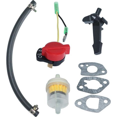 Kit de joint de carburateur avec interrupteur d'arrêt compatible Honda GX160 GX200 moteur 5,5HP 6,5HP Remplace 91424-Z4F-801 (1/5)