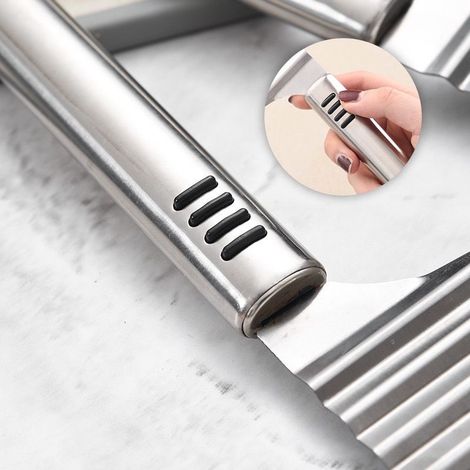 Couteau multifonction en acier inoxydable avec rainures profondes pour couper, trancher et préparer les pommes de terre en julienne-x (1/2)