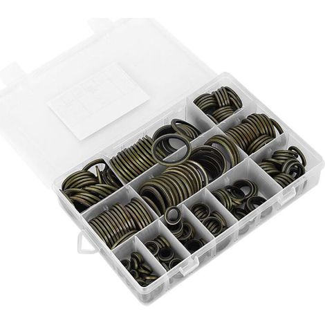 Kit de 240 joints toriques en caoutchouc et en métal pour bouchons de vidange, de 6 à 30 mm. (1/4)