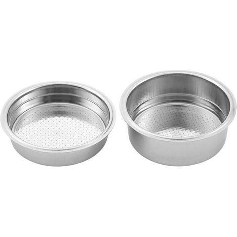 2 Stück 51 mm Edelstahl-Druckkaffeemaschinen-Filterkorb Pulverkorb Kaffeebodenfilterhalter Filter. (1/4)