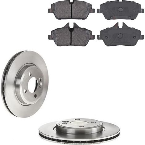 KIT FRENI ANTERIORI compatibile con MINI CLUBMAN (R55) - DISCHI + PASTIGLIE OEM: P 06 034 / 17865 , 18141 , 18297 /SOSTITUZIONE DIRETTA/BASSA POLVERE/SILENZIOSO