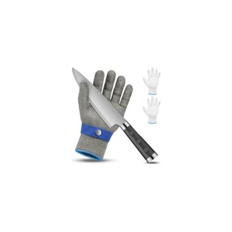 Gant anti Coupure Niveau 9, Gants Anti Coupure, Gant de Boucher Résistant aux Coupures, Gants Résistants Coupures acier Inoxydable, Protection Contre les Coupures du Quotidien(M) (1/5)
