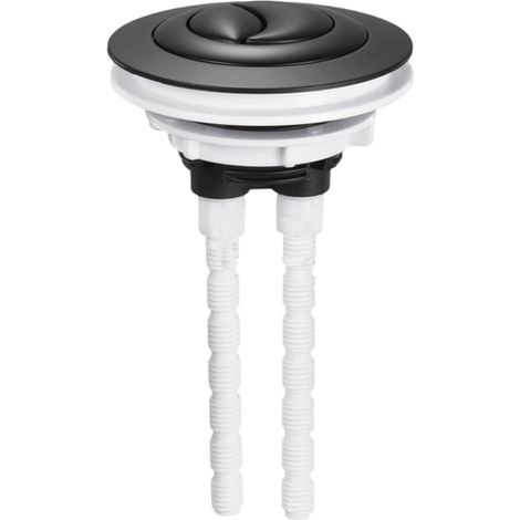 Bouton de toilette à double chasse avec barre, noir (1/5)