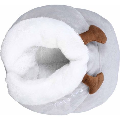 Niche pour chat chaude et douce en coton PP, niche pour petit chien, niche de couchage épaisse et confortable pour petits animaux de compagnie, taille M (1/5)