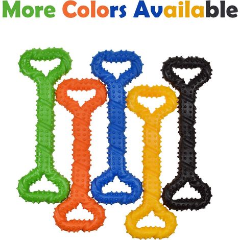 Jouet pour chien durable 33 cm Jouet à mâcher en forme d'os en ébène avec design convexe pour un nettoyage des dents et un massage des gencives robustes et interactifs MNS (1/4)
