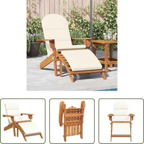 Chaise Adirondack - Chaise de jardin Adirondack et repose-pieds bois massif acacia (1/5)
