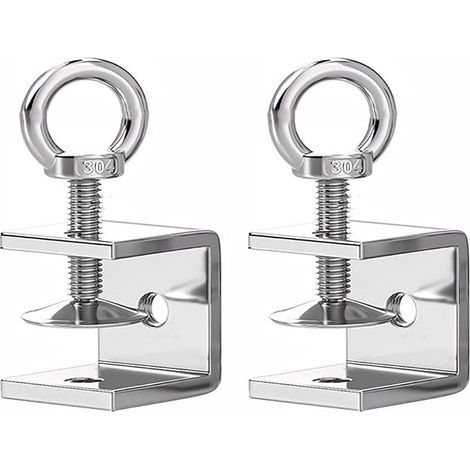 Lot de 2 colliers de serrage en C en acier inoxydable 304, boulons à œil réglables à large ouverture pour le travail du métal, le travail du bois et les bâtiments (20 mm) (1/5)