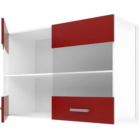 BigBuy ULTRA Hängeschrank Küche Rot Matt 80 cm (1/3)