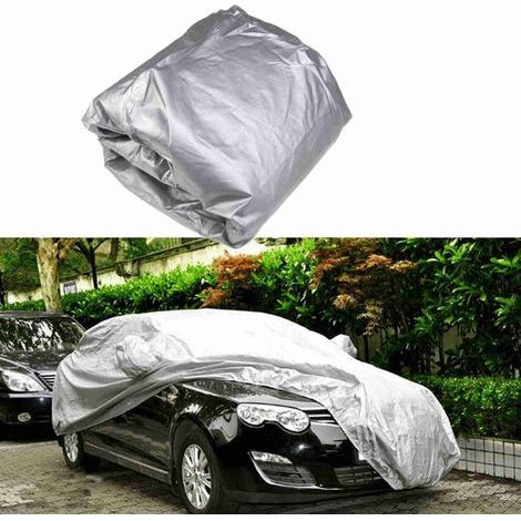 Vislone Housse de voiture complète universelle, protection UV intérieure et extérieure, protection solaire, anti-poussière, anti-rayures, combinaison de berline M-XXL (1/5)