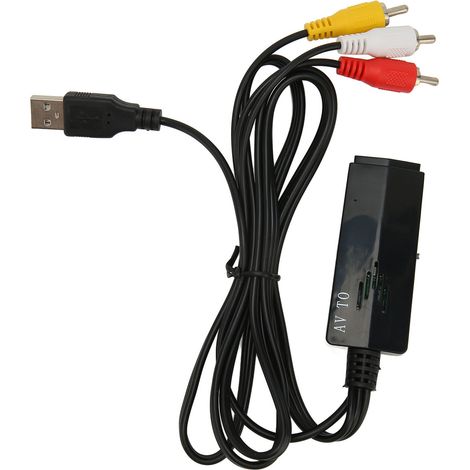 Convertisseur RCA vers HDMI avec Alimentation USB, Adaptateur AV vers HDMI 1080P Haute Définition (1/5)