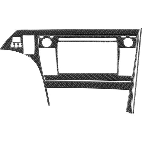 3pcs Garniture de tableau de bord GPS en fibre de carbone brillante, compatible Prius 2012-2015. (1/5)