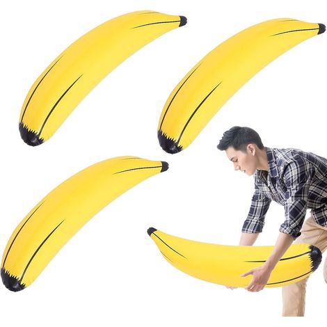 3 Pieces Inflatable Banana 68 cm Inflatable Banana Pool Float PVC Inflatable Toy for Children Adult Swimming Pool Accessories Summer Beach Decorations Carnival Halloween Theme Parties (1/5)