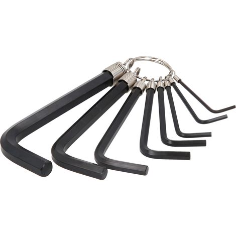 KS Tools Innensechskant-Winkelstiftschlüssel-Satz am Ring, 8-tlg.2-10 mm (1/4)