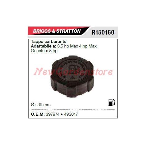 Tapón combustible cortacésped B&S 3,5cv max 4cv R150160