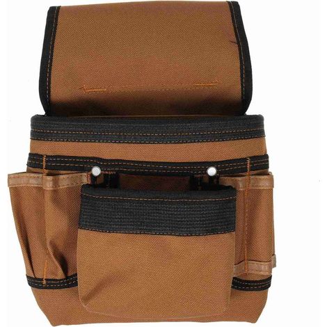 Ceinture porte-outils avec bretelles, gilet porte-outils robuste avec pochettes à outils amovibles et réglables et support lombaire. Organisateur d\'outils idéal pour les charpentiers, (1/5)