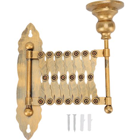 Bougeoir extensible en fer forgé, style vintage, applique murale, porte-bougie, décoration murale pour salon, cadeau de pendaison de crémaillère (1/5)