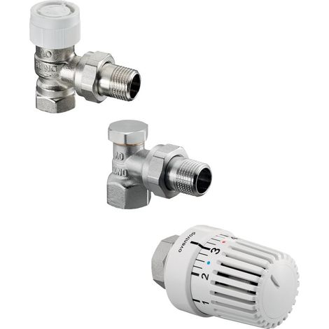 OV Thermostatventil-Set Uni LH Eckf V AV 9 m stufenl. Veinst DN 10
