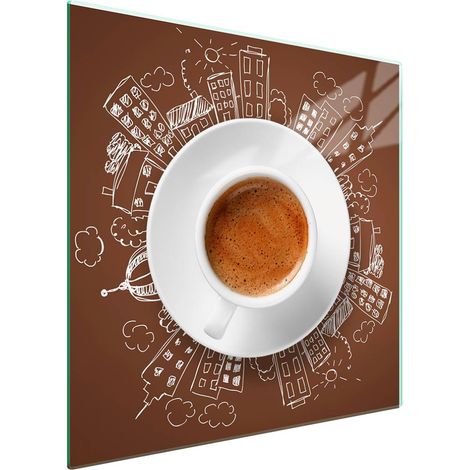 Protezione in vetro per piano cottura 50x52 Caffè (1/5)