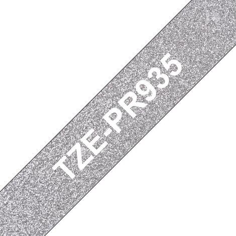 Brother TZE-PR935 nastro per etichettatrice Bianco su argento (1/4)
