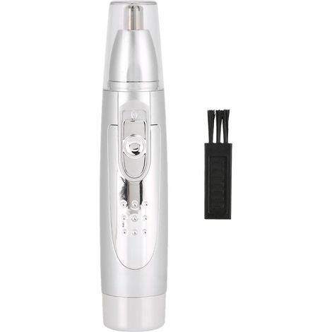 Tondeuse Nasale Électrique Professionnelle - Appareil Portable pour Poils de Nez - Machine de Coupe Précise (Argent Brillant) (1/5)