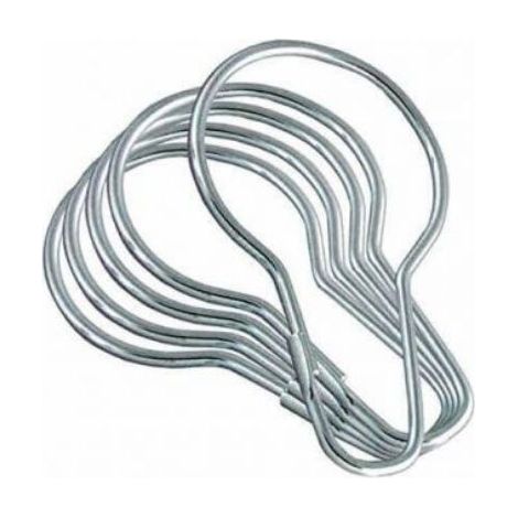 TENDAGGIMANIA set 10 pezzi Ganci Anelli per tenda doccia, Anelli doccia in Metallo, per bastoni tenda doccia, gancio doccia, 36x63MM