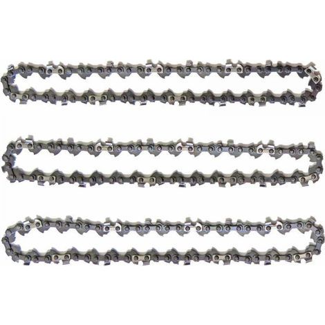 Lot de 3 Chaînes d'Élagueuse sur Perche pour Guide-Chaîne de 10" (25 cm), 40 Maillons d'Entraînement, Faible Rebond, Compatibles avec Black & Decker, Ryobi, Ferrex, Primaster et autres (1/5)