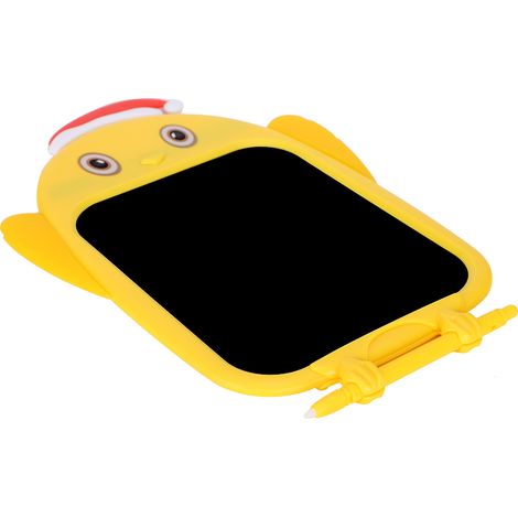 Tablette d'écriture LCD en forme de chapeau de Noël et de hibou pour enfants, tableau jaune à graffitis (1/5)