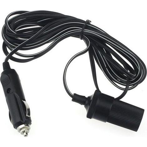 Câble rallonge allume-cigare - 12 V 10 A - 5 m - Noir - Universel (1/4)