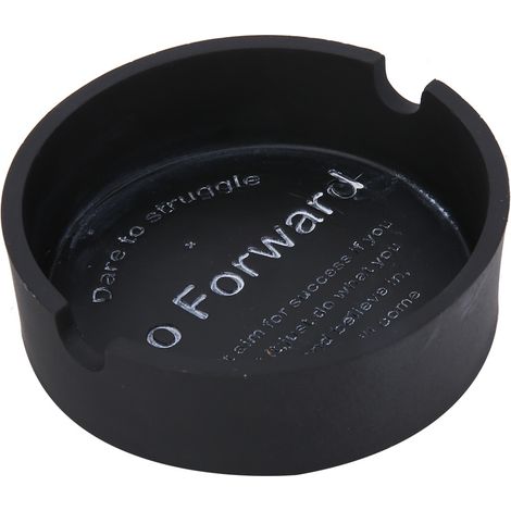 Cendrier En Résine - Design Vintage Avec Lettres Anglaises - Pour Salon Et Bureau - Noir - 1 Pièce