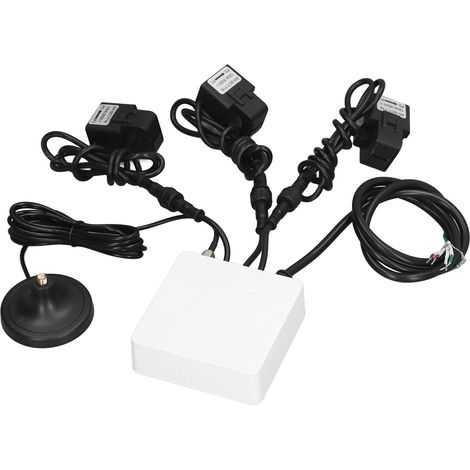 Compteur d'énergie Wi-Fi triphasé avec application de surveillance en temps réel, moniteur intelligent d'énergie avec 3 capteurs de niveau de circuit 500 A, 100-240 V (1/5)