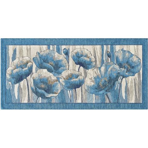 Tappeto cucina lavabile antiscivolo jacquard Amsterdam Jeans